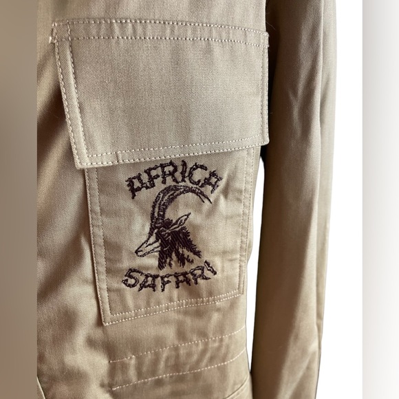 Vintage African Safari Utility shirt jacket NWT Khaki color - Picture 8 of 8